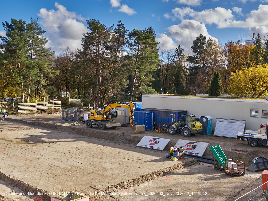 23.11.2022 - Baustelle an der Quiddestraße Haus für Kinder in Neuperlach